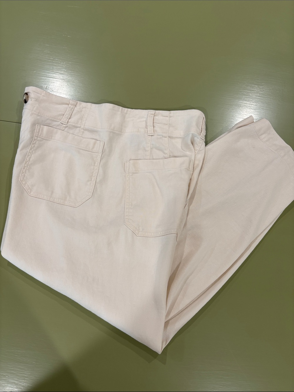 Anthropologie The Colette Linen Blend Crop Wide-Leg Pants by Maeve size 31 - Picture 6 of 10